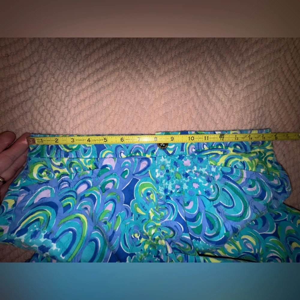 Lilly Pulitzer Sea Blue Lilly's Lagoon Kelli Pants size 4 - Picture 9 of 12